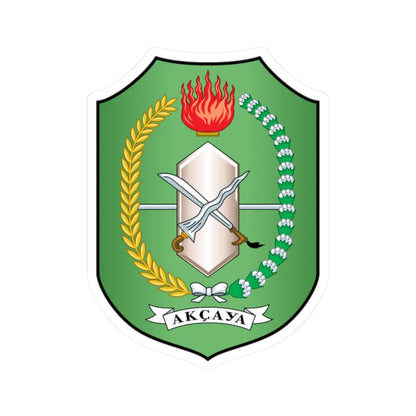 Coat of arms of West Kalimantan (Indonesia) (Coat of Arms) STICKER Vinyl Kiss-Cut Decal 2 Inch White - The Sticker Space