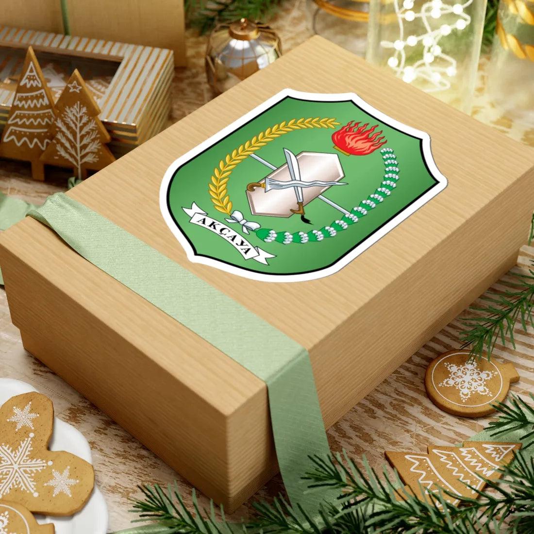 Coat of arms of West Kalimantan (Indonesia) (Coat of Arms) STICKER Vinyl Kiss-Cut Decal - The Sticker Space