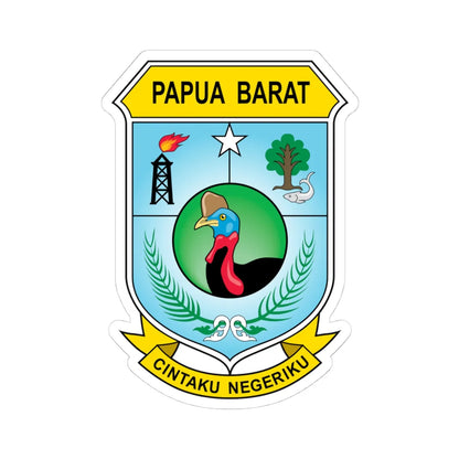 Coat of arms of West Papua (Indonesia) (Coat of Arms) STICKER Vinyl Kiss-Cut Decal 4 Inch White - The Sticker Space