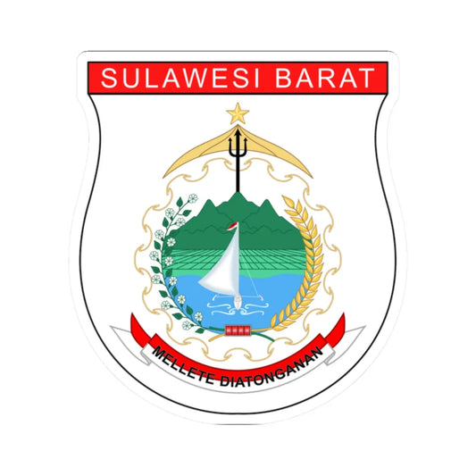 Coat of arms of West Sulawesi (Indonesia) (Coat of Arms) STICKER Vinyl Kiss-Cut Decal 2 Inch White - The Sticker Space