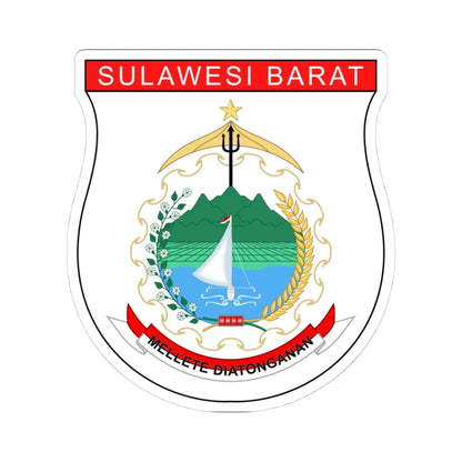 Coat of arms of West Sulawesi (Indonesia) (Coat of Arms) STICKER Vinyl Kiss-Cut Decal 4 Inch White - The Sticker Space