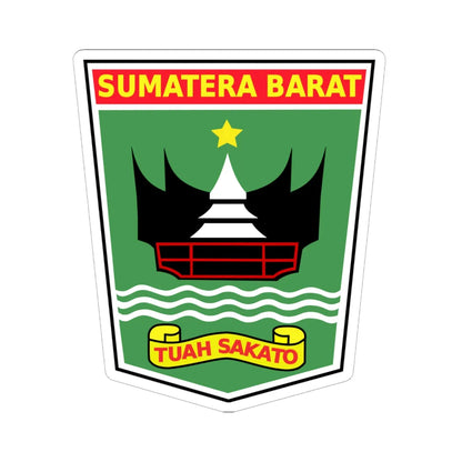 Coat of arms of West Sumatra (Indonesia) (Coat of Arms) STICKER Vinyl Kiss-Cut Decal 6 Inch White - The Sticker Space
