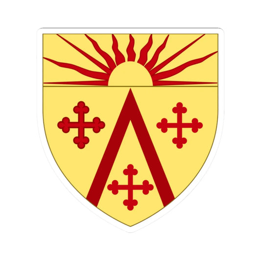 Coat of arms of West Warwick Rhode Island (United States) (Coat of Arms) STICKER Vinyl Kiss-Cut Decal 2 Inch White - The Sticker Space