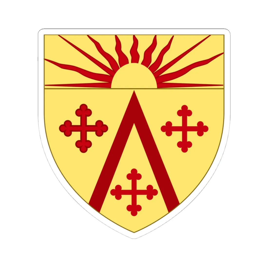 Coat of arms of West Warwick Rhode Island (United States) STICKER Vinyl Kiss-Cut Decal 4 Inch White - The Sticker Space