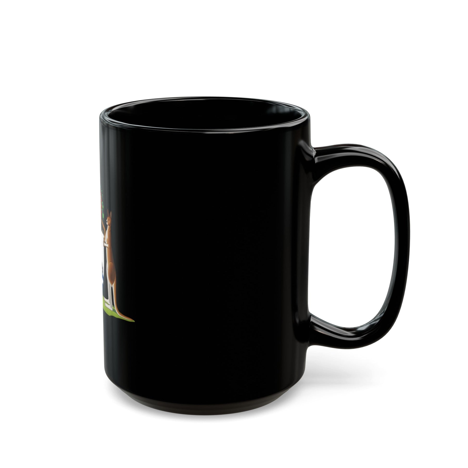 Coat of arms of Western Australia - Black Coffee Mug-The Sticker Space