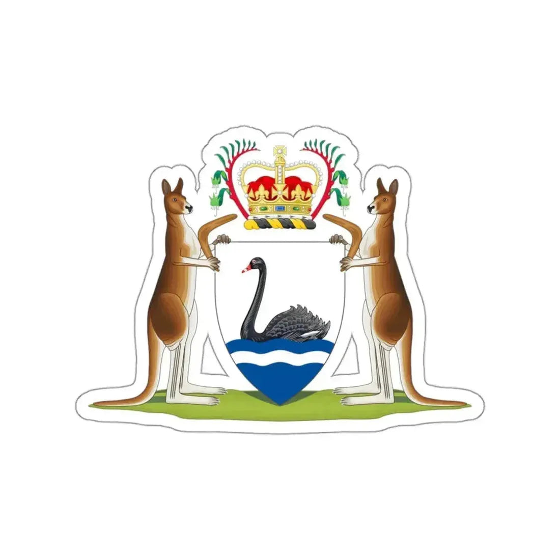 Coat of arms of Western Australia STICKER Vinyl Die-Cut Decal 3 Inch - The Sticker Space