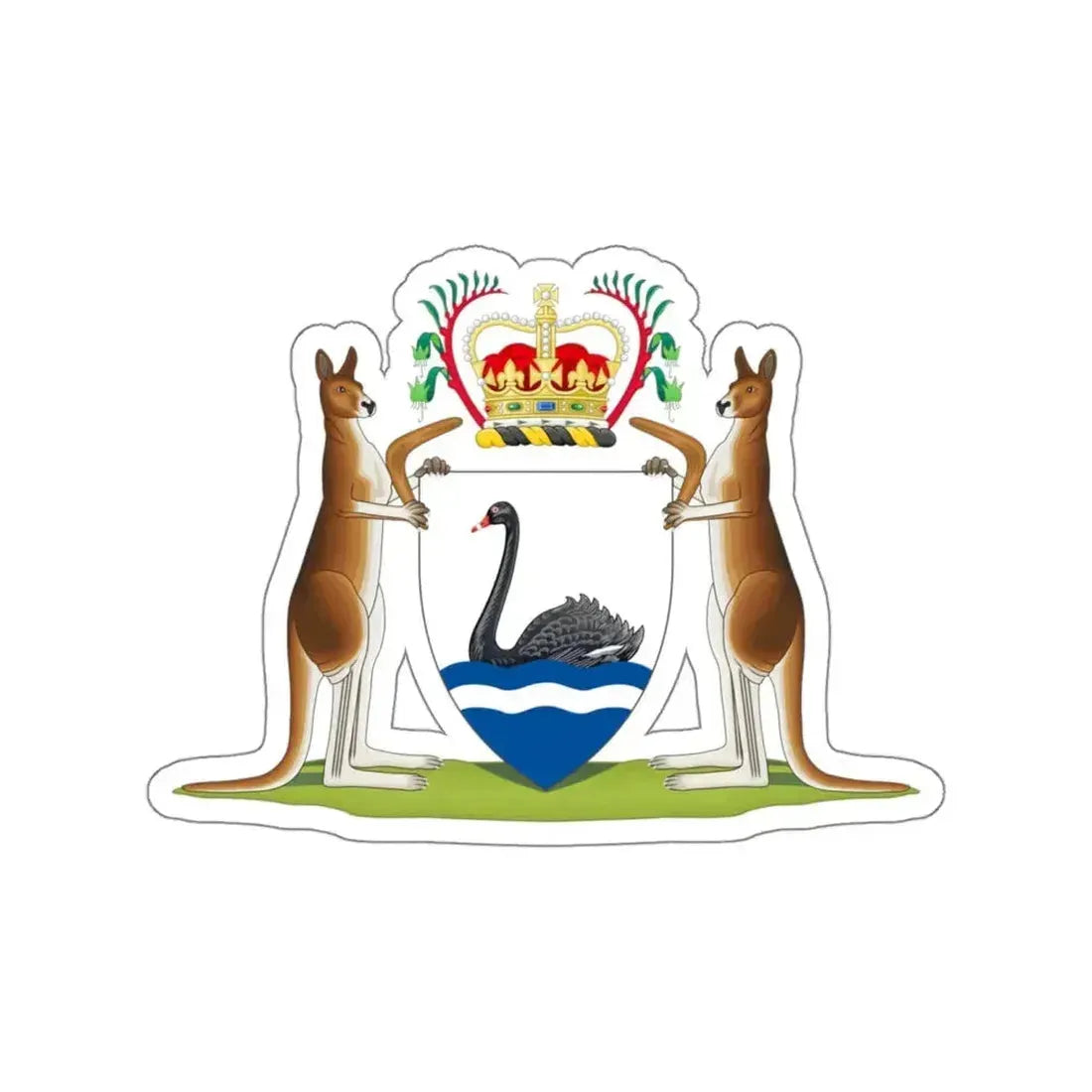 Coat of arms of Western Australia STICKER Vinyl Die-Cut Decal 5 Inch - The Sticker Space