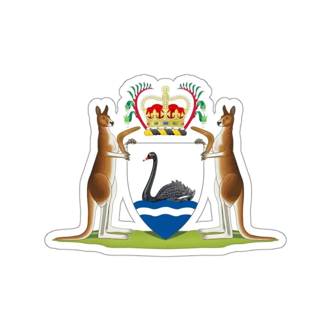 Coat of arms of Western Australia STICKER Vinyl Die-Cut Decal - The Sticker Space