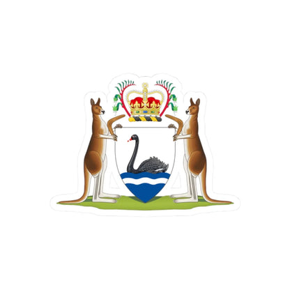 Coat of arms of Western Australia - STICKER Vinyl Kiss-Cut Decal 2 Inch White - The Sticker Space