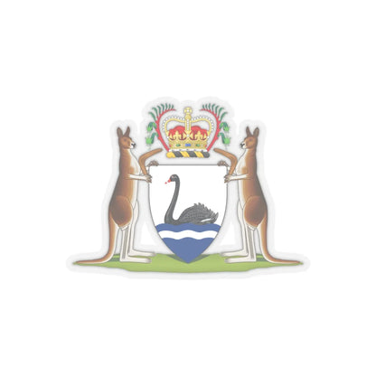 Coat of arms of Western Australia - STICKER Vinyl Kiss-Cut Decal 3 Inch Transparent - The Sticker Space