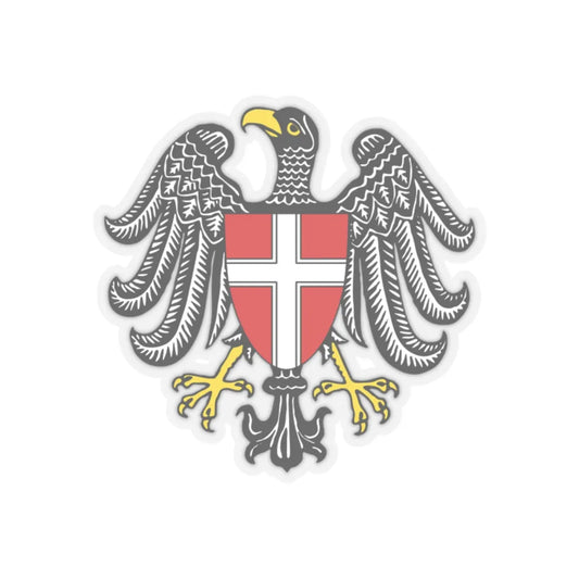 Coat of Arms of Wien Austria - STICKER Vinyl Kiss-Cut Decal 2 Inch Transparent - The Sticker Space