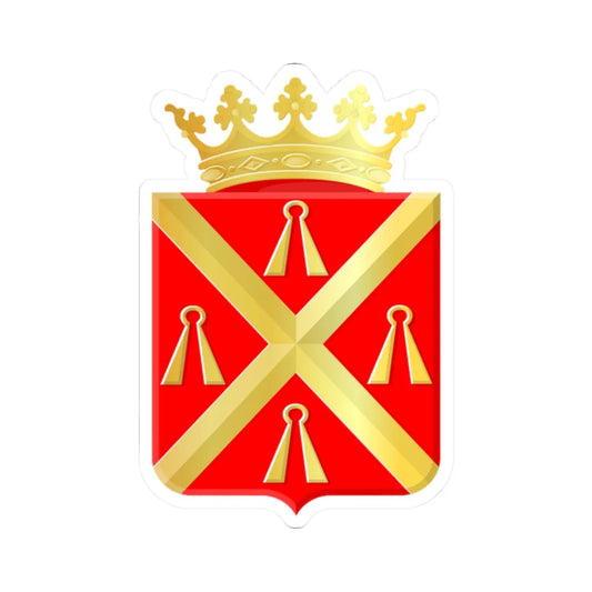 Coat of arms of Wijchen (Netherlands) (Coat of Arms) STICKER Vinyl Kiss-Cut Decal 2 Inch White - The Sticker Space