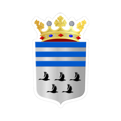 Coat of arms of Wijdemeren (Netherlands) (Coat of Arms) STICKER Vinyl Kiss-Cut Decal 3 Inch White - The Sticker Space