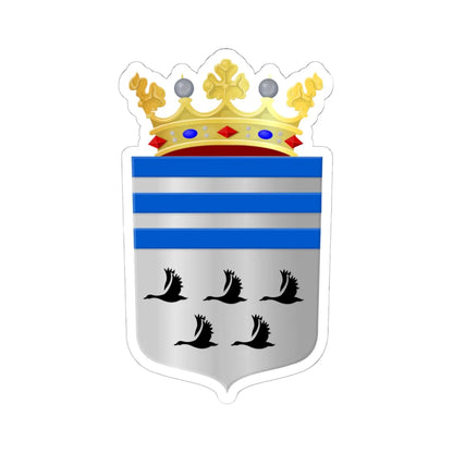 Coat of arms of Wijdemeren (Netherlands) (Coat of Arms) STICKER Vinyl Kiss-Cut Decal 6 Inch White - The Sticker Space