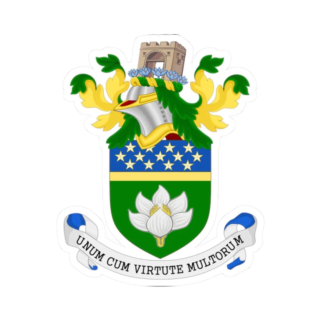 Coat of arms of Winnipeg (Canada) (Coat of Arms) STICKER Vinyl Kiss-Cut Decal 2 Inch White - The Sticker Space