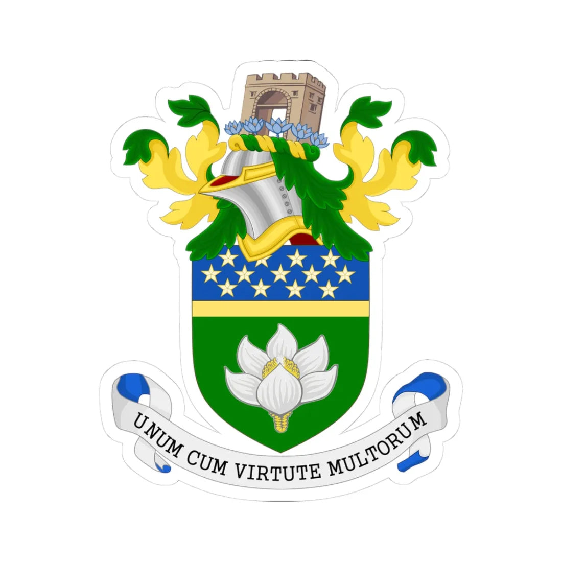 Coat of arms of Winnipeg (Canada) (Coat of Arms) STICKER Vinyl Kiss-Cut Decal 3 Inch White - The Sticker Space