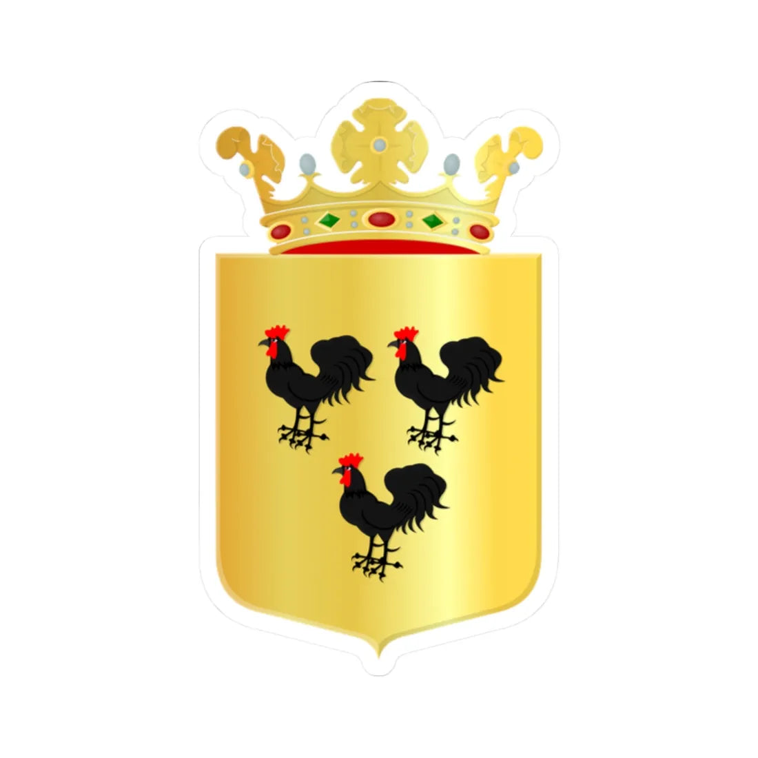 Coat of arms of Woudenberg (Netherlands) (Coat of Arms) STICKER Vinyl Kiss-Cut Decal 2 Inch White - The Sticker Space