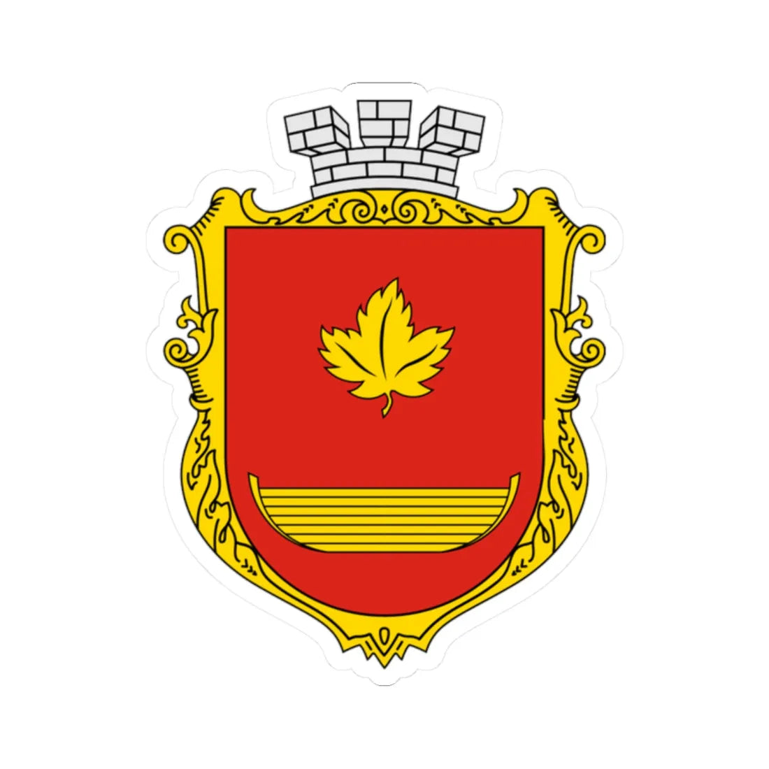 Coat of Arms of Yavoriv (Ukraine) (Coat of Arms) STICKER Vinyl Kiss-Cut Decal 2 Inch White - The Sticker Space