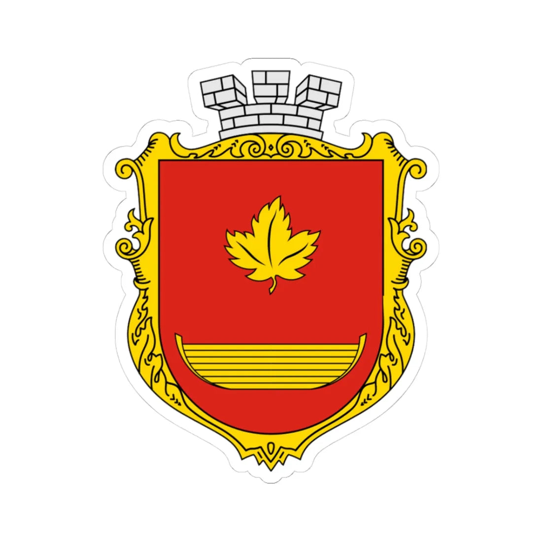 Coat of Arms of Yavoriv (Ukraine) (Coat of Arms) STICKER Vinyl Kiss-Cut Decal 3 Inch White - The Sticker Space