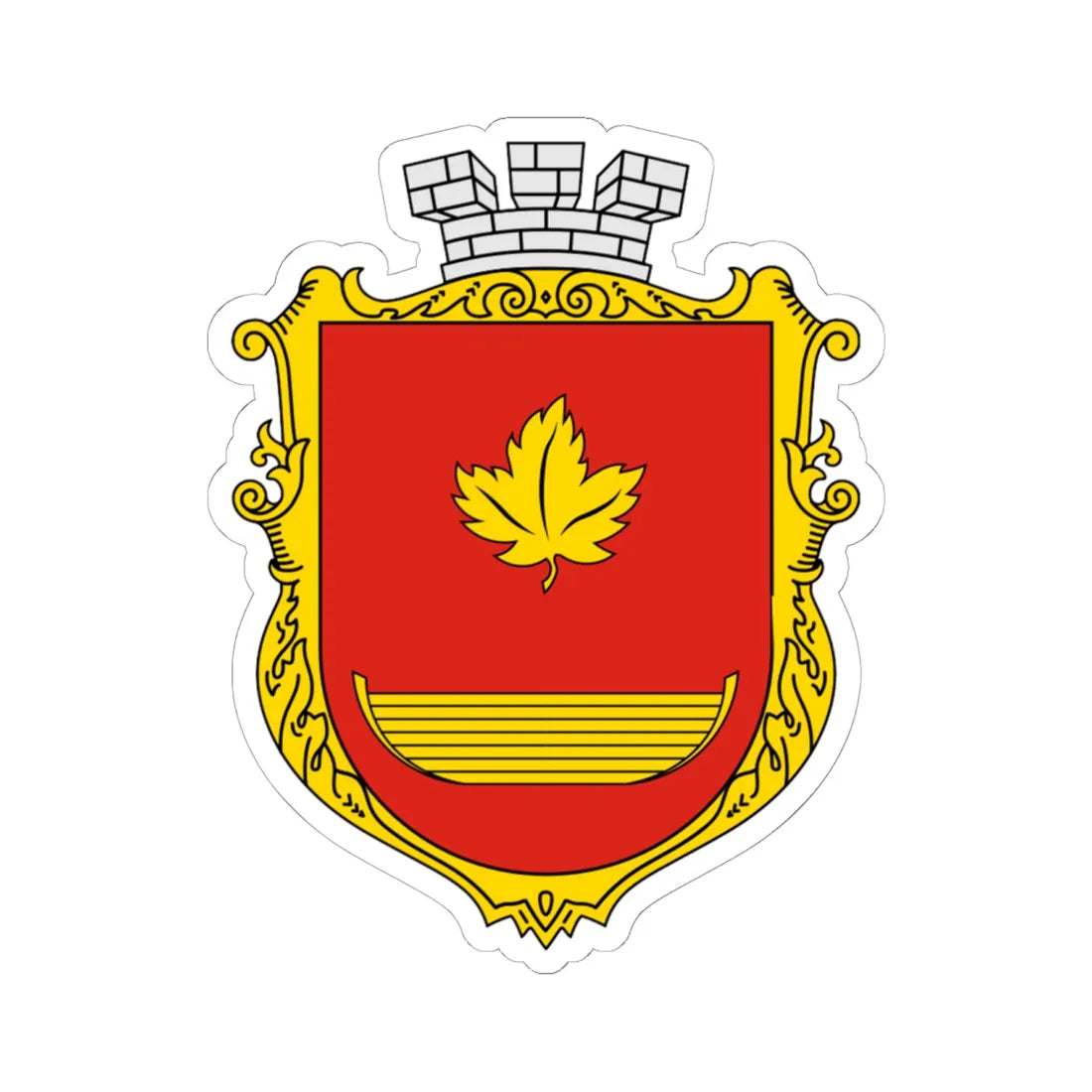 Coat of Arms of Yavoriv (Ukraine) (Coat of Arms) STICKER Vinyl Kiss-Cut Decal 6 Inch White - The Sticker Space