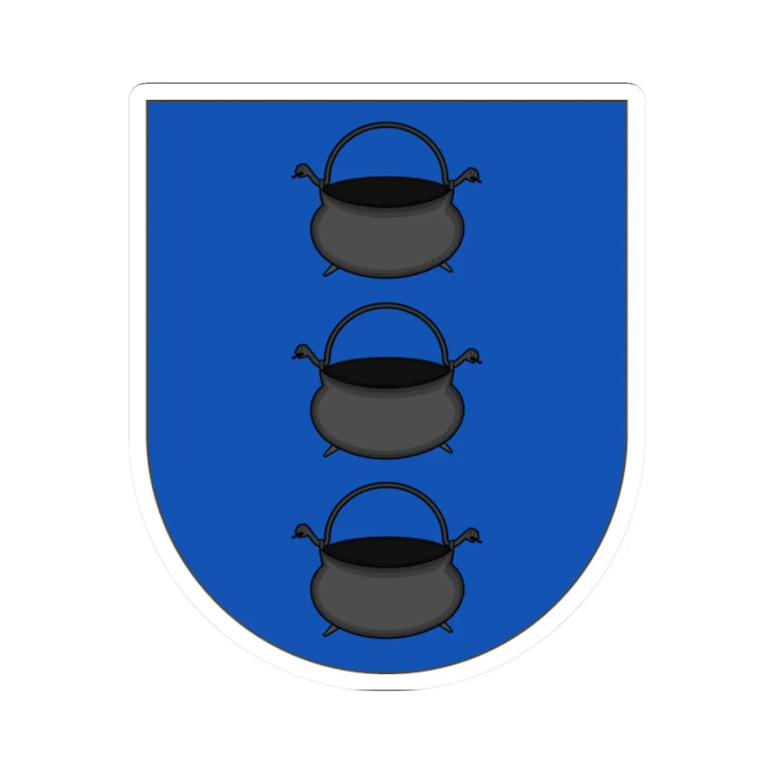 Coat of Arms of Yñigo cauldrons (Argentina) (Coat of Arms) STICKER Vinyl Kiss-Cut Decal 2 Inch White - The Sticker Space