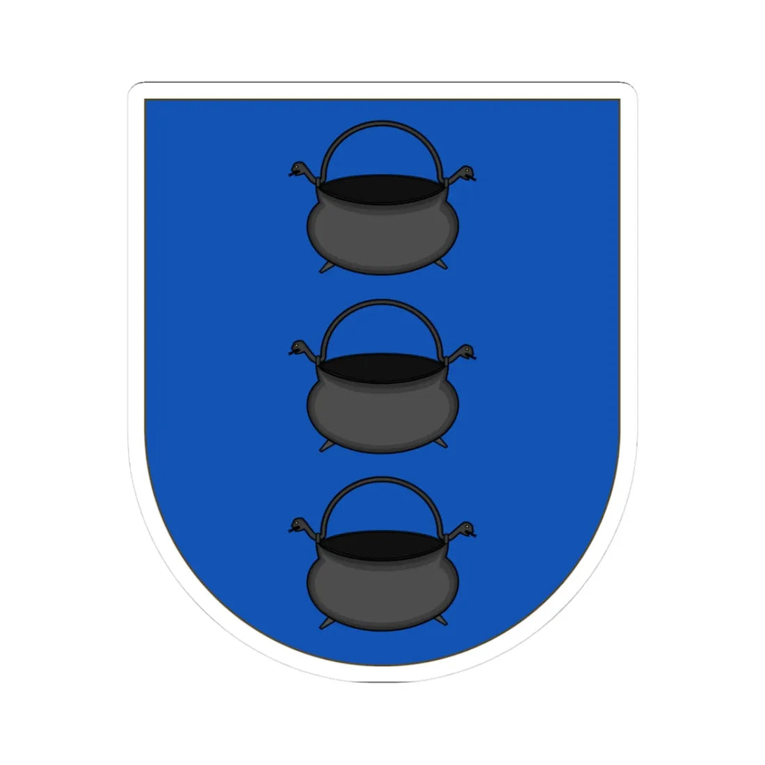 Coat of Arms of Yñigo cauldrons (Argentina) (Coat of Arms) STICKER Vinyl Kiss-Cut Decal 3 Inch White - The Sticker Space