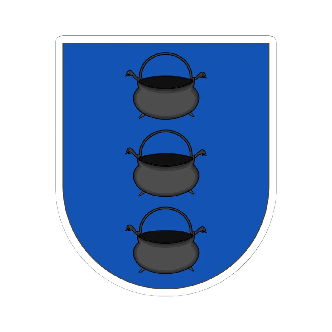 Coat of Arms of Yñigo cauldrons (Argentina) (Coat of Arms) STICKER Vinyl Kiss-Cut Decal 6 Inch White - The Sticker Space