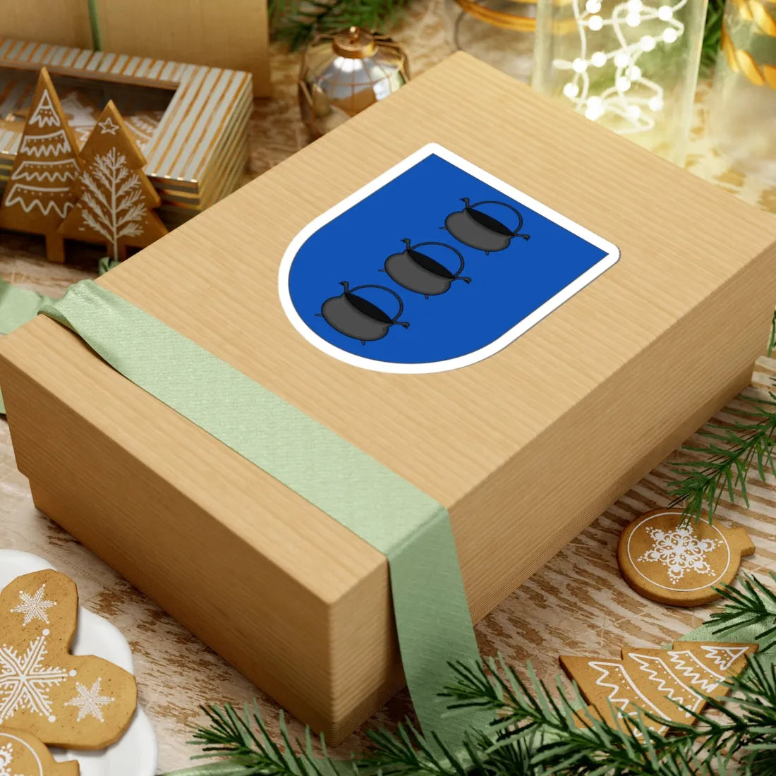 Coat of Arms of Yñigo cauldrons (Argentina) (Coat of Arms) STICKER Vinyl Kiss-Cut Decal - The Sticker Space