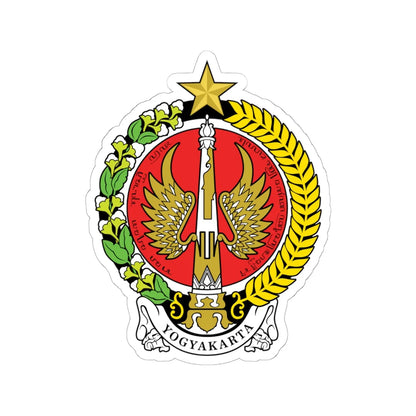 Coat of arms of Yogyakarta (Indonesia) (Coat of Arms) STICKER Vinyl Kiss-Cut Decal 6 Inch White - The Sticker Space