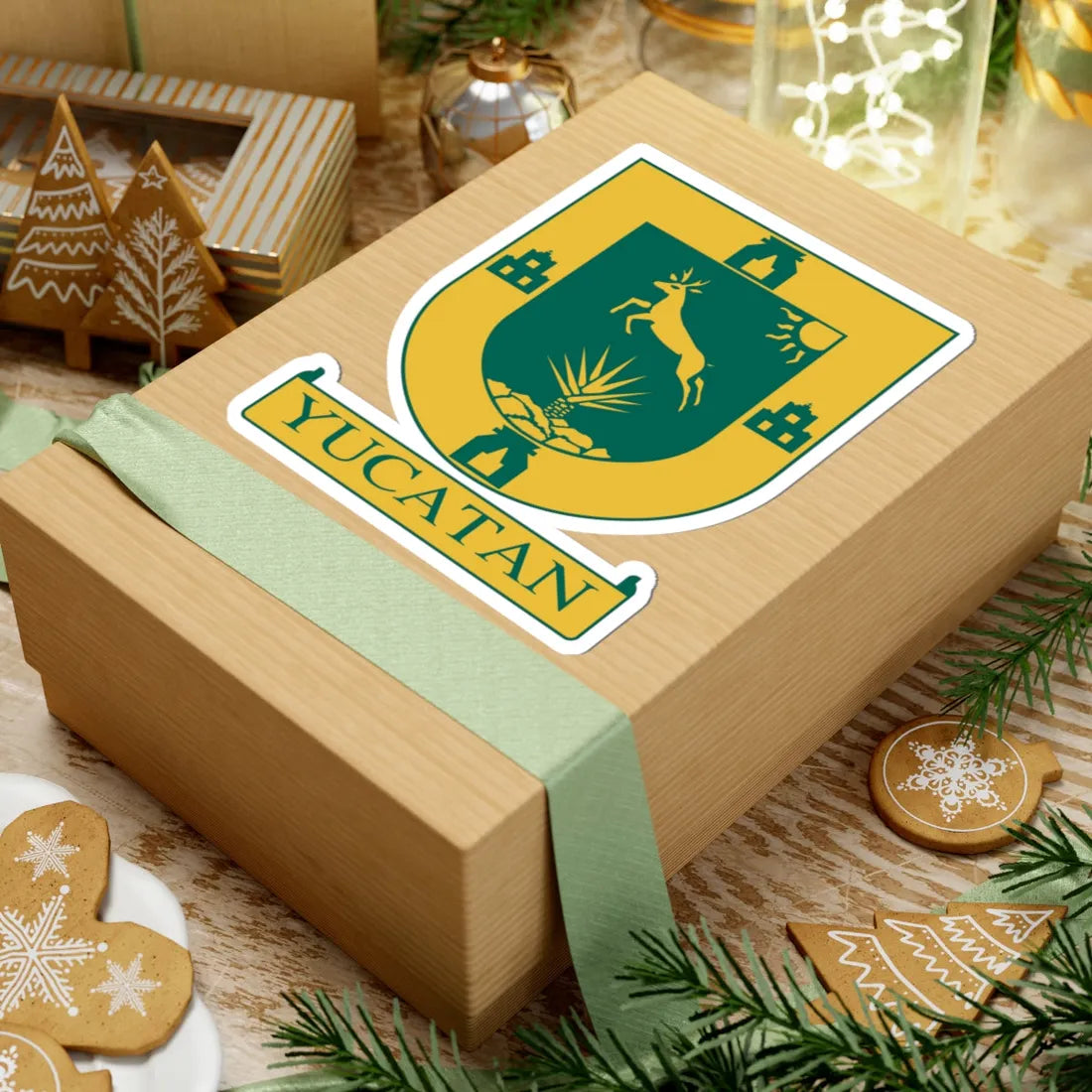 Coat of arms of Yucatan (Mexico) (Coat of Arms) STICKER Vinyl Kiss-Cut Decal - The Sticker Space