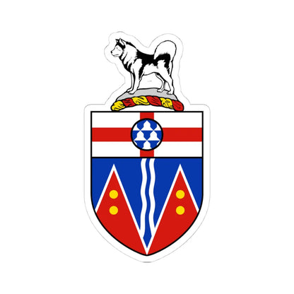 Coat of arms of Yukon (Canada) (Coat of Arms) STICKER Vinyl Kiss-Cut Decal 4 Inch White - The Sticker Space