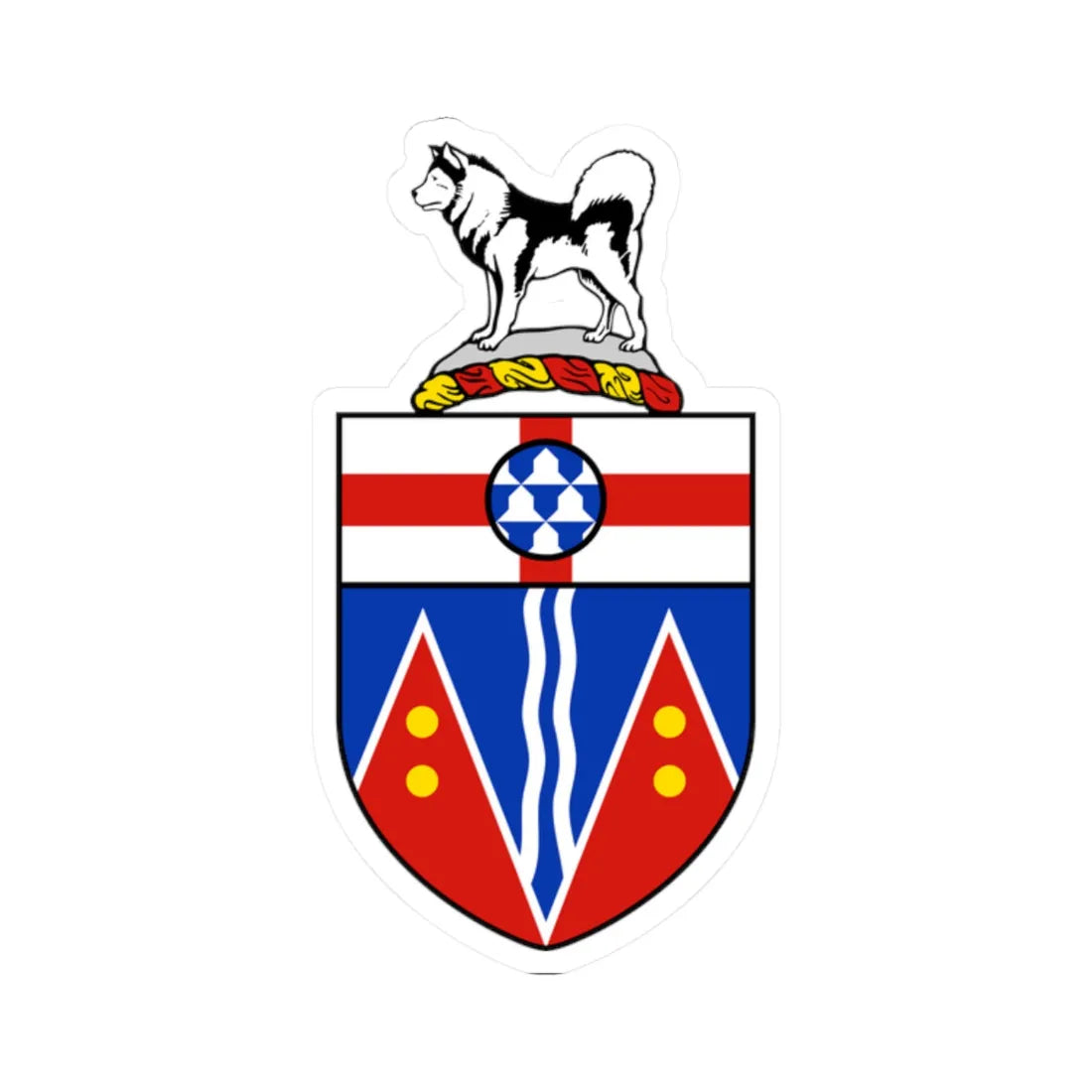 Coat of arms of Yukon (Canada) (Coat of Arms) STICKER Vinyl Kiss-Cut Decal - The Sticker Space