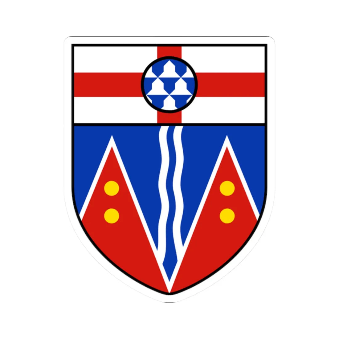 Coat of arms of Yukon escutcheon (Canada) (Coat of Arms) STICKER Vinyl Kiss-Cut Decal 2 Inch White - The Sticker Space