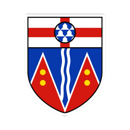 Coat of arms of Yukon escutcheon (Canada) (Coat of Arms) STICKER Vinyl Kiss-Cut Decal 2 Inch White - The Sticker Space