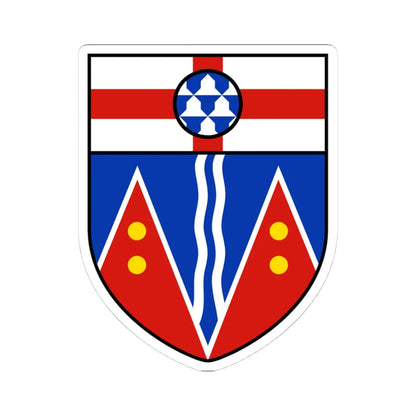 Coat of arms of Yukon escutcheon (Canada) (Coat of Arms) STICKER Vinyl Kiss-Cut Decal 4 Inch White - The Sticker Space