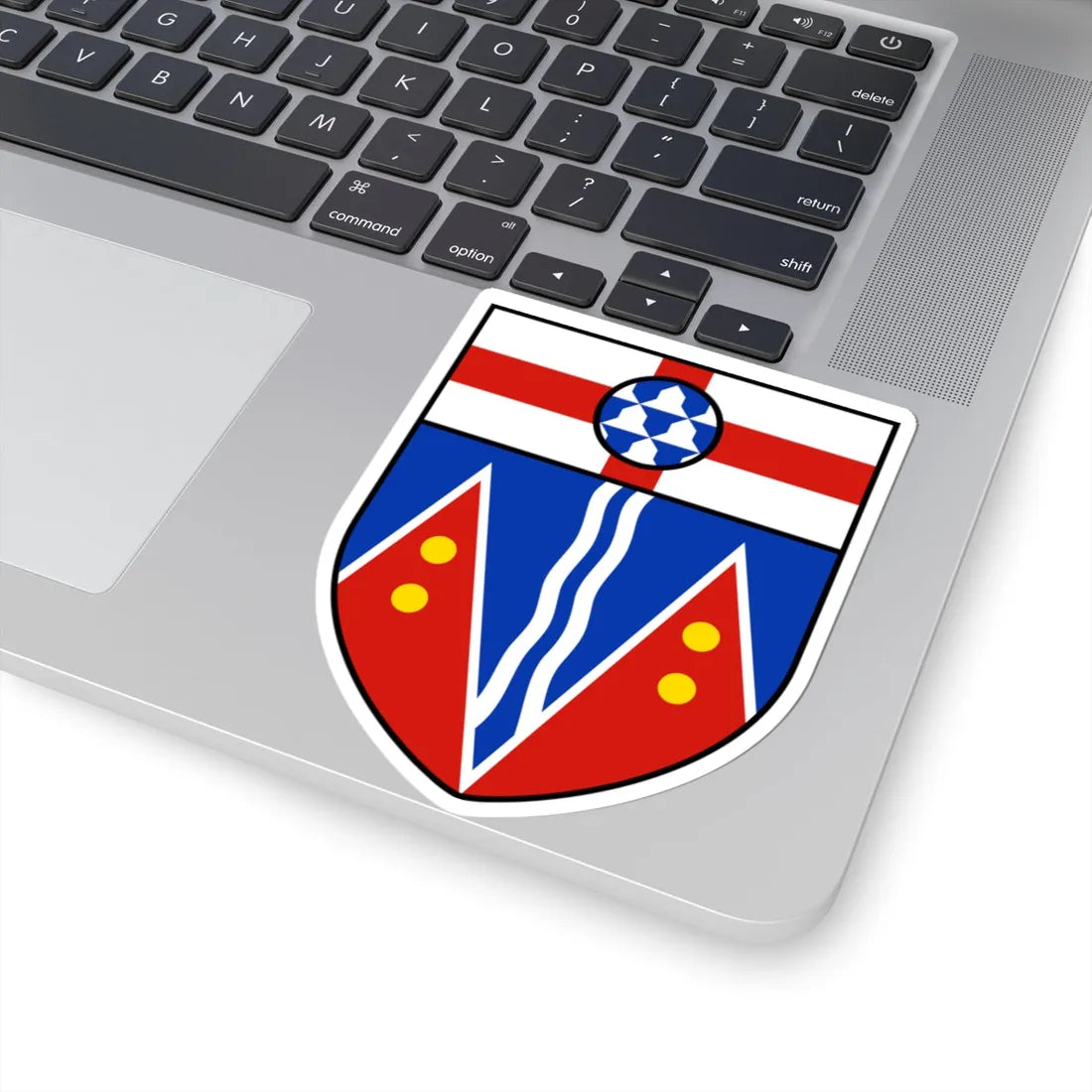Coat of arms of Yukon escutcheon (Canada) (Coat of Arms) STICKER Vinyl Kiss-Cut Decal - The Sticker Space