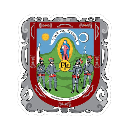 Coat of arms of Zacatecas (Mexico) (Coat of Arms) STICKER Vinyl Kiss-Cut Decal 4 Inch White - The Sticker Space