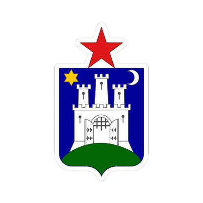 Coat of arms of Zagreb 1947. (Croatia) (Coat of Arms) STICKER Vinyl Kiss-Cut Decal 3 Inch White - The Sticker Space