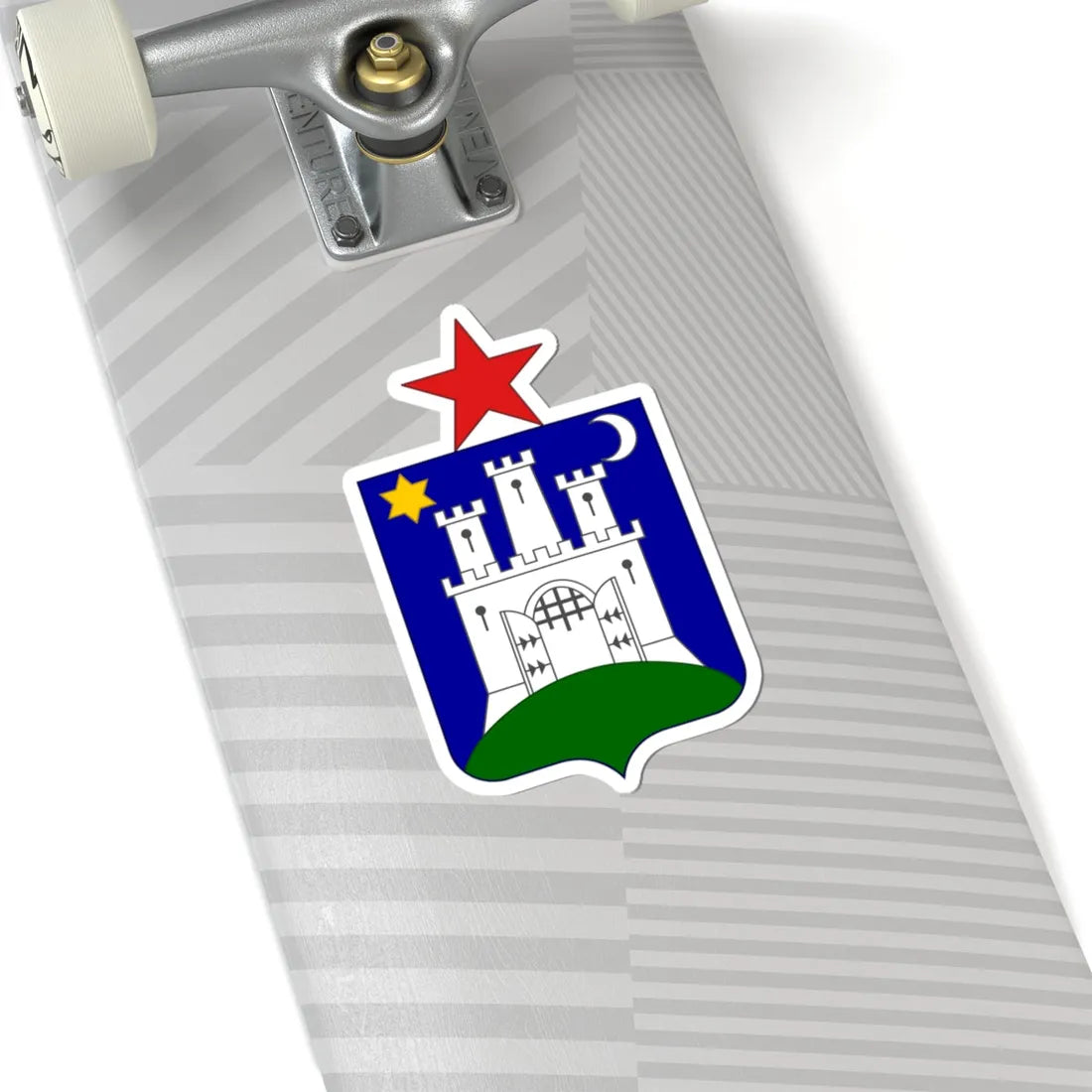 Coat of arms of Zagreb 1947. (Croatia) (Coat of Arms) STICKER Vinyl Kiss-Cut Decal - The Sticker Space