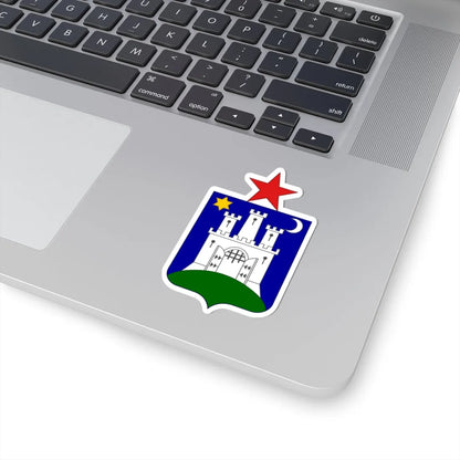 Coat of arms of Zagreb 1947. (Croatia) (Coat of Arms) STICKER Vinyl Kiss-Cut Decal - The Sticker Space
