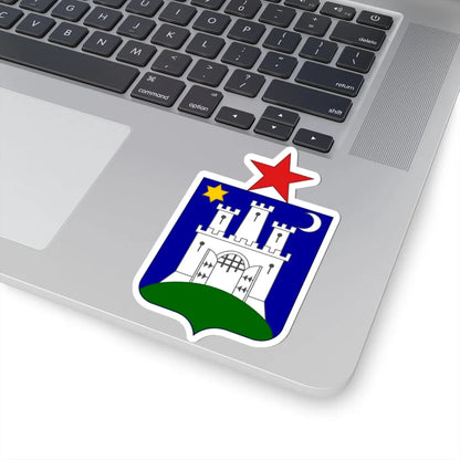 Coat of arms of Zagreb 1947. (Croatia) (Coat of Arms) STICKER Vinyl Kiss-Cut Decal - The Sticker Space