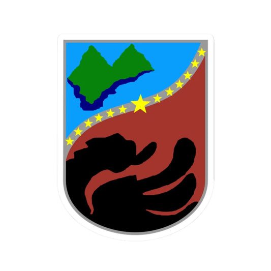 Coat of arms of Zajas Municipality (North Macedonia) (Coat of Arms) STICKER Vinyl Kiss-Cut Decal 2 Inch White - The Sticker Space