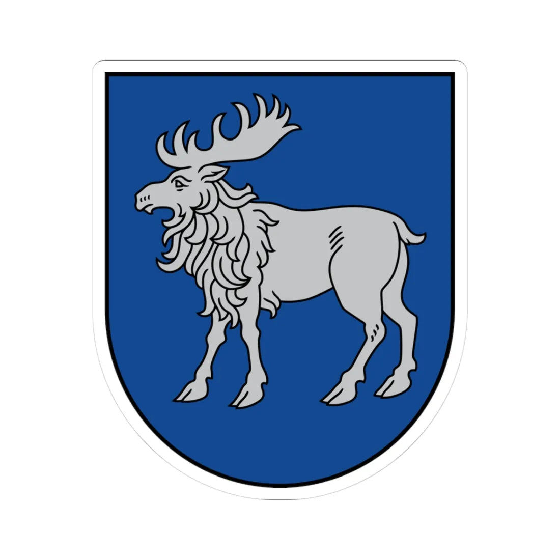 Coat of arms of Zemgale (Latvia) (Coat of Arms) STICKER Vinyl Kiss-Cut Decal 3 Inch White - The Sticker Space