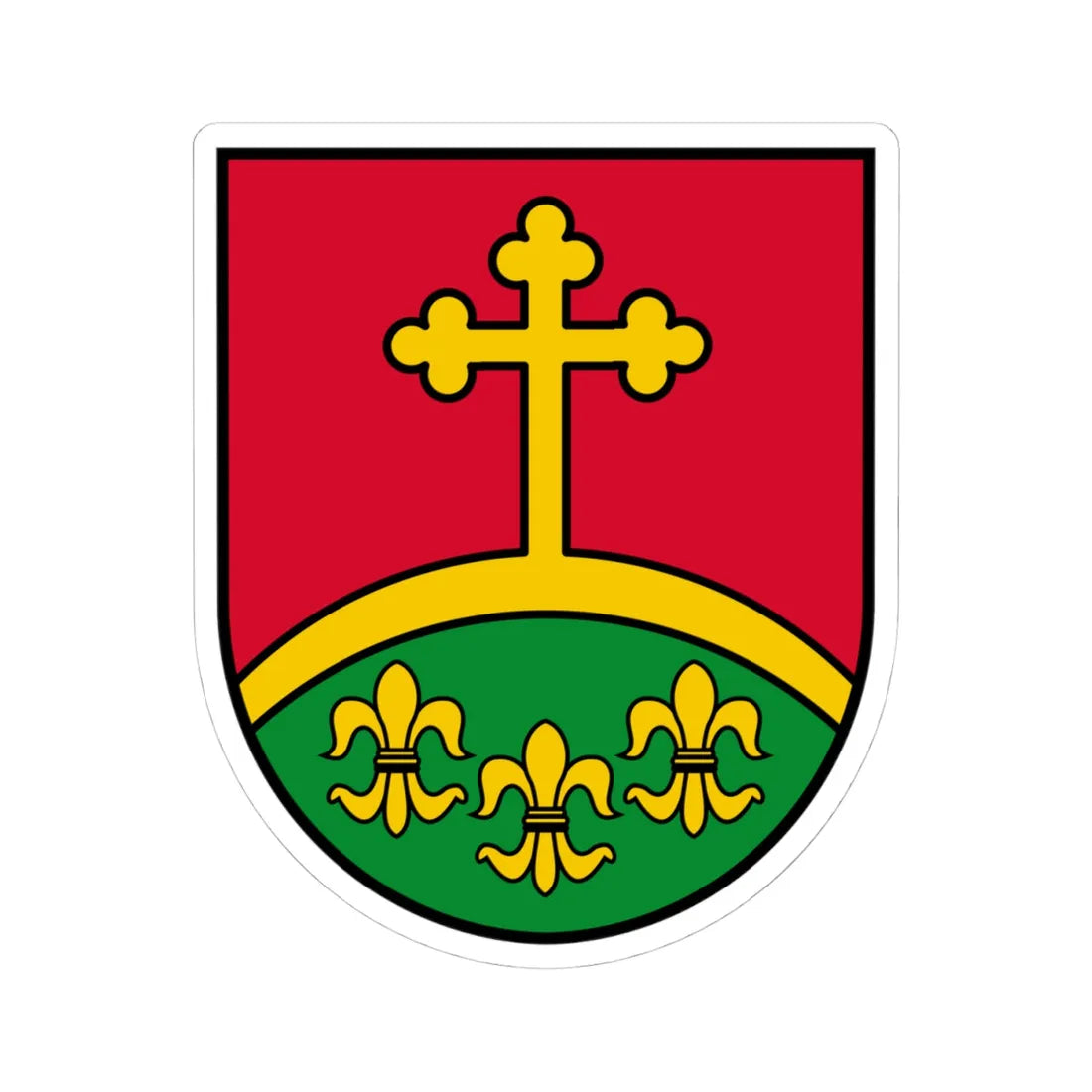 Coat of arms Pfarrkirchen im Mühlkreis (Austria) (Coat of Arms) STICKER Vinyl Kiss-Cut Decal 4 Inch White - The Sticker Space