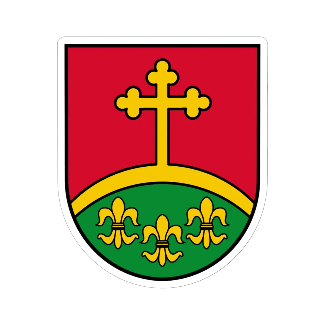 Coat of arms Pfarrkirchen im Mühlkreis (Austria) (Coat of Arms) STICKER Vinyl Kiss-Cut Decal 6 Inch White - The Sticker Space