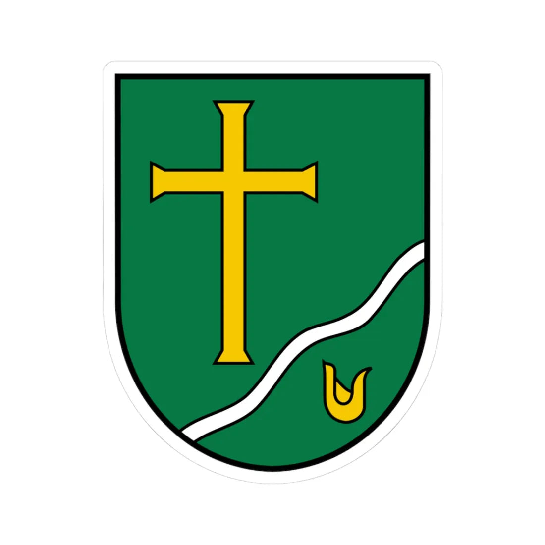 Coat of arms Poetting (Austria) (Coat of Arms) STICKER Vinyl Kiss-Cut Decal 3 Inch White - The Sticker Space