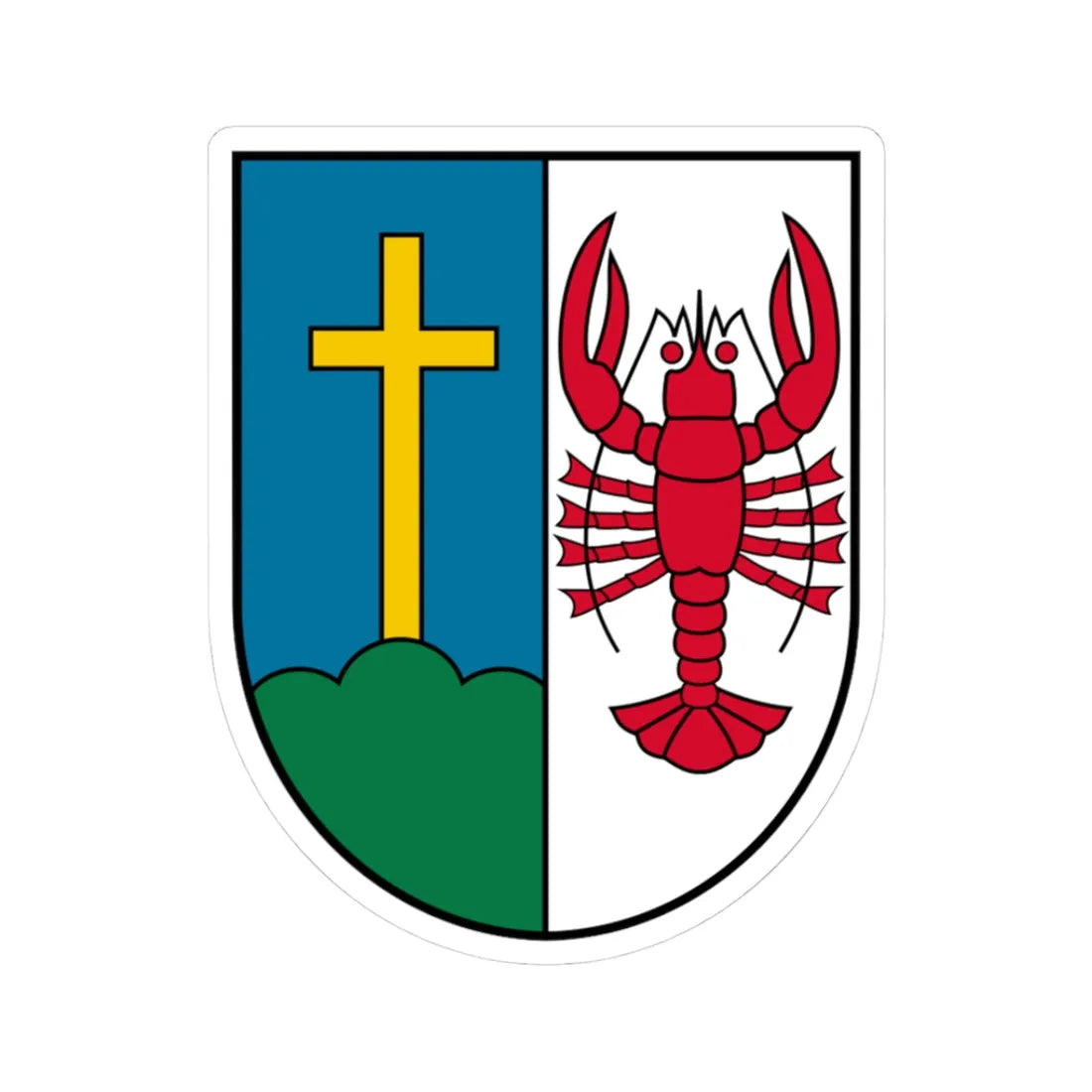 Coat of Arms Pram (Austria) (Coat of Arms) STICKER Vinyl Kiss-Cut Decal 3 Inch White - The Sticker Space
