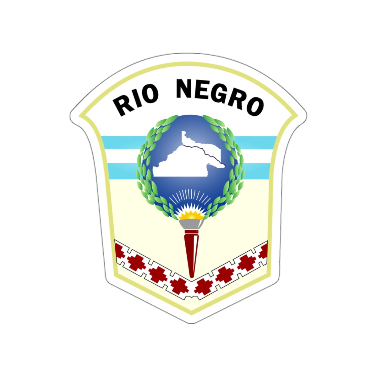 Coat of Arms Río Negro Argentina STICKER Vinyl Die-Cut Decal-White-The Sticker Space