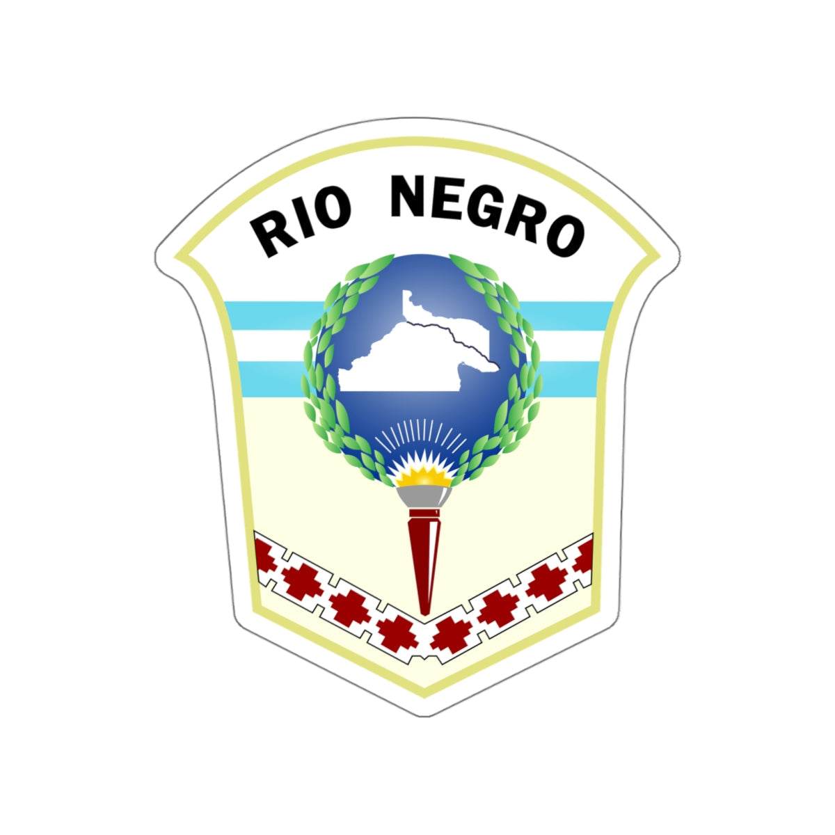 Coat of Arms Río Negro Argentina STICKER Vinyl Die-Cut Decal-White-The Sticker Space