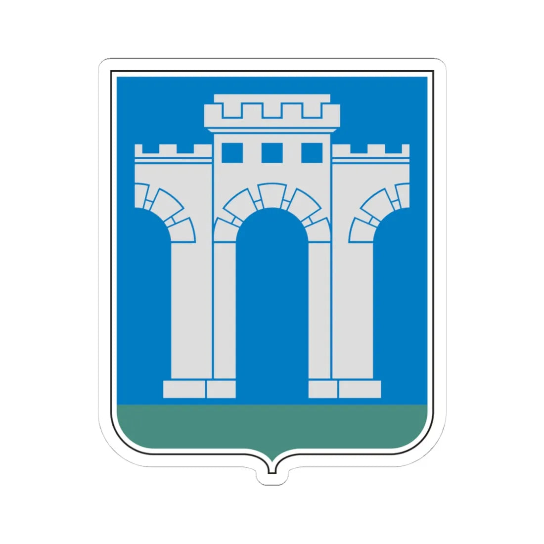 Coat of arms Rivne (Ukraine) (Coat of Arms) STICKER Vinyl Kiss-Cut Decal 4 Inch White - The Sticker Space